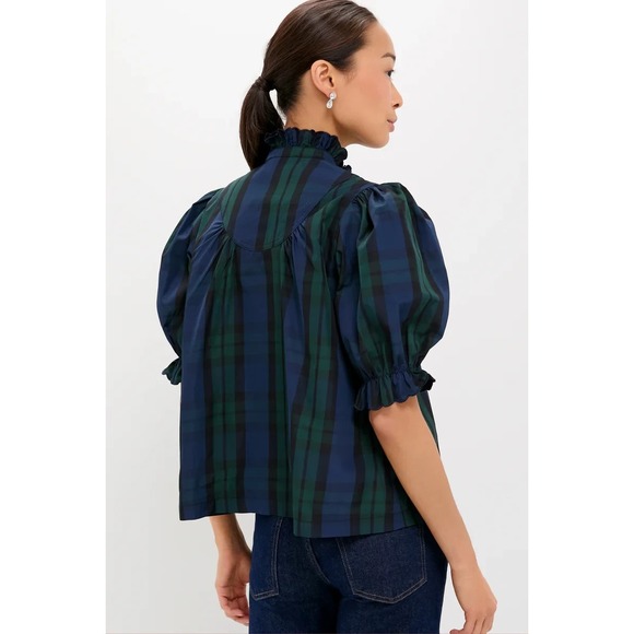 Tuckernuck Pomander Place Blackwatch Selena Blouse Size Small - Picture 3 of 9